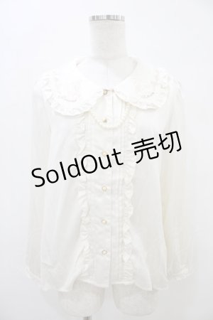 画像: Amavel / トゥシューズ刺繍ブラウス Free 生成り H-25-09-18-1051-CA-BL-NS-ZH
