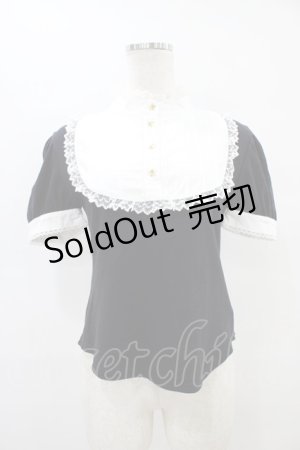 画像: Angelic Pretty / ラウンドジャボカットソー Free ブラック H-25-09-18-1058-AP-TO-NS-ZH