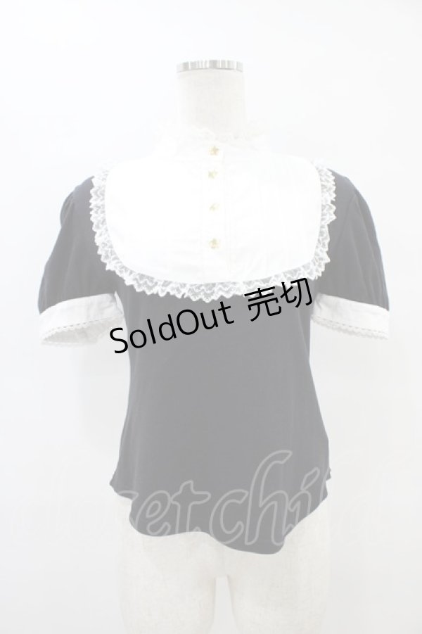 画像1: Angelic Pretty / ラウンドジャボカットソー Free ブラック H-25-09-18-1058-AP-TO-NS-ZH (1)