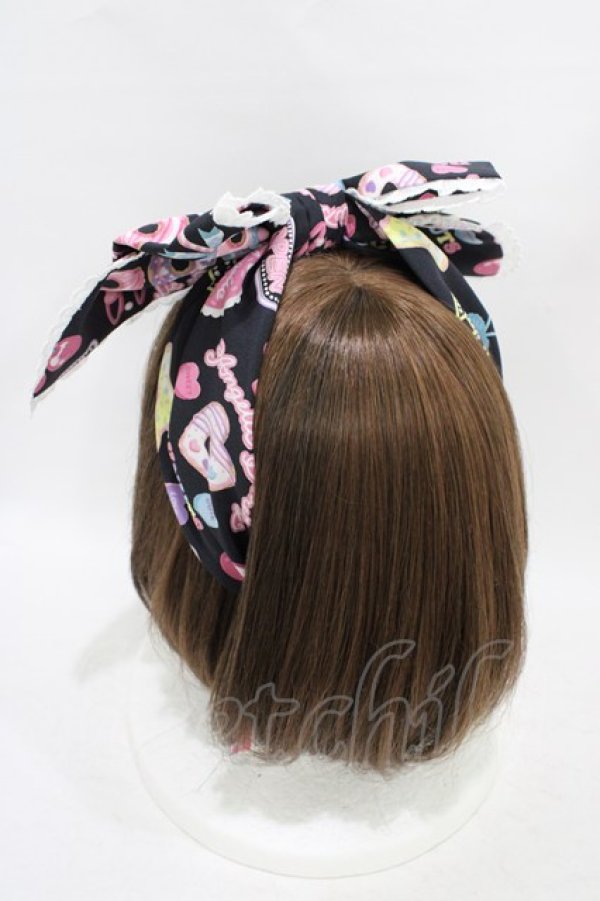画像2: Angelic Pretty / Toy's Donut Dinerヘアバンド  ブラック H-25-09-18-1006-AP-AC-NS-ZH (2)