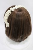画像2: m petit by misako / ギャザーリボンカチューシャ  アイボリー H-25-09-18-1007-LO-AC-NS-ZH (2)