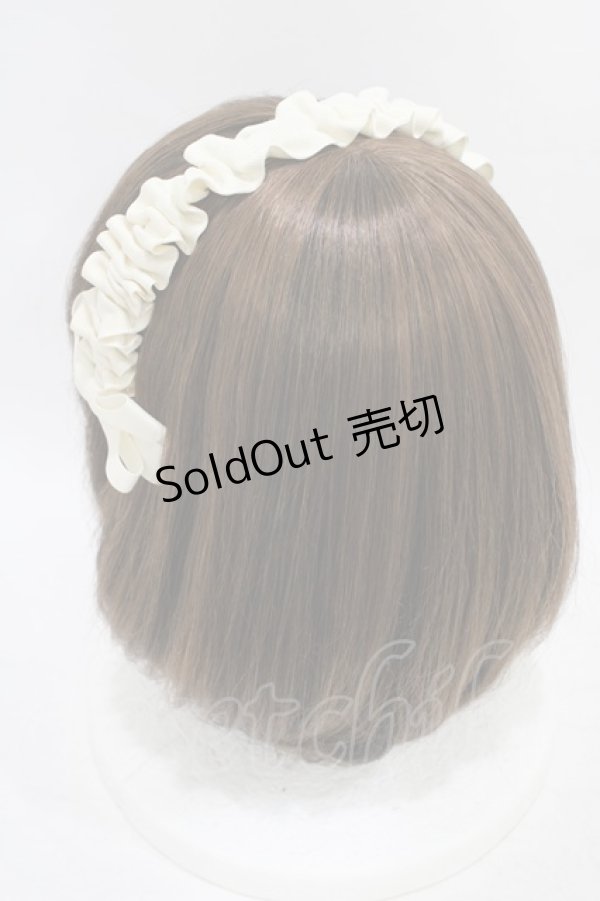 画像2: m petit by misako / ギャザーリボンカチューシャ  アイボリー H-25-09-18-1007-LO-AC-NS-ZH (2)