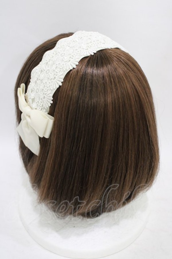 画像2: m petit by misako / TT*AMレースカチューシャ  アイボリー H-25-09-18-1008-LO-AC-NS-ZH (2)