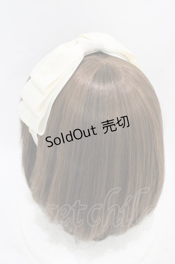 画像2: m petit by misako / NINA'sコラボ AM*NIリボンカチューシャ  アイボリー H-25-09-18-1009-LO-AC-NS-ZH (2)