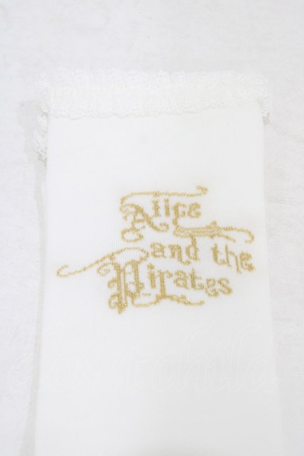 画像2: ALICE and the PIRATES / A/Pロゴ小レースオーバーニーソックス  オフ H-25-09-18-1014-PA-ZA-NS-ZH (2)