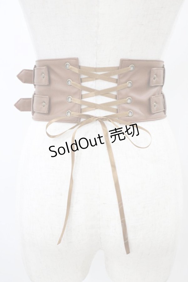 画像2: ALICE and the PIRATES / 合皮カマーベルト Free キャメル H-25-09-18-1016-PA-ZA-NS-ZH (2)