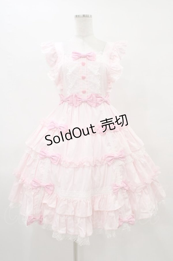 画像1: Angelic Pretty / Melody Frillジャンパースカート Free ピンク H-25-09-18-1024-AP-OP-NS-ZH (1)