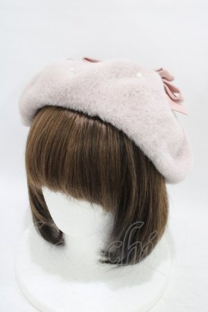 画像: Lovely Tency / 眞白ありすコラボ リボンベレー帽  ピンク H-25-09-18-1003-0-AC-NS-ZH