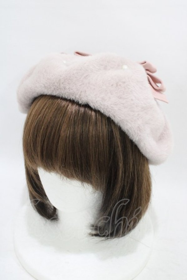 画像1: Lovely Tency / 眞白ありすコラボ リボンベレー帽  ピンク H-25-09-18-1003-0-AC-NS-ZH (1)