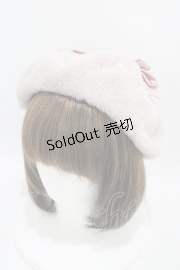 画像1: Lovely Tency / 眞白ありすコラボ リボンベレー帽  ピンク H-25-09-18-1003-0-AC-NS-ZH (1)