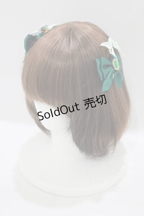 画像1: Amavel / 推しカラーリボンクリップPart2  グリーン H-25-09-18-072-CA-AC-NS-ZH (1)