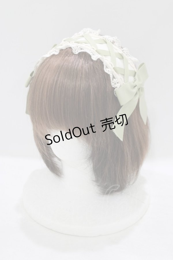 画像1: Amavel / RomanticHeroinスリーピンヘッドドレス  グリーン H-25-09-18-074-CA-AC-NS-ZH (1)