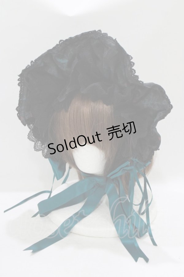 画像1: ALICE and the PIRATES / Vampire Nocturne柄ボンネット  グリーン H-25-09-18-078-PA-AC-NS-ZH (1)