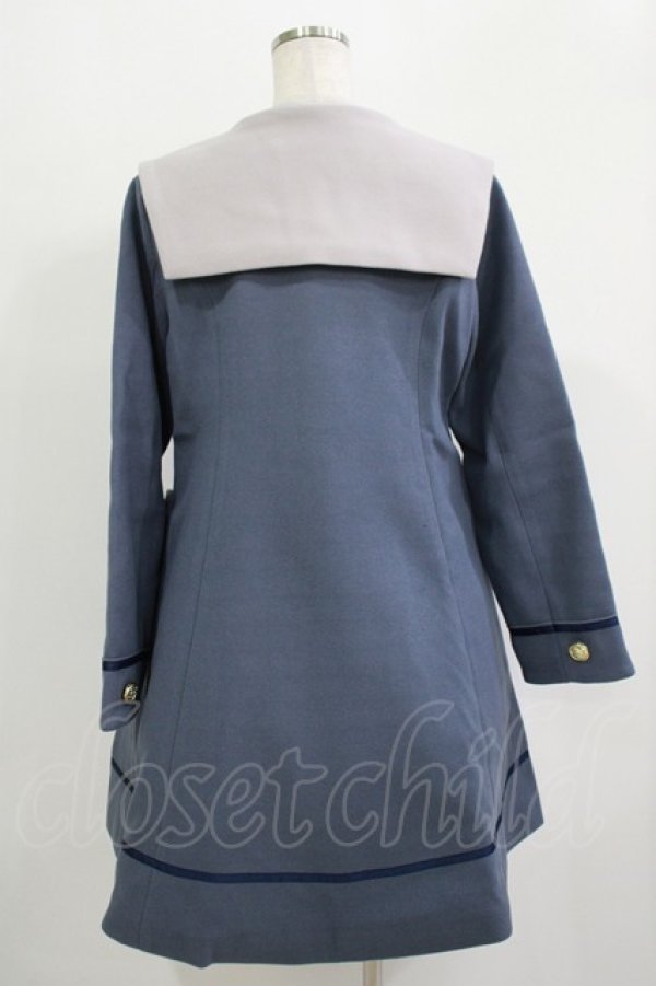 画像3: Amavel / ストライプリボンセーラーコート Free ブルー H-25-09-18-022-CA-CO-NS-ZH (3)