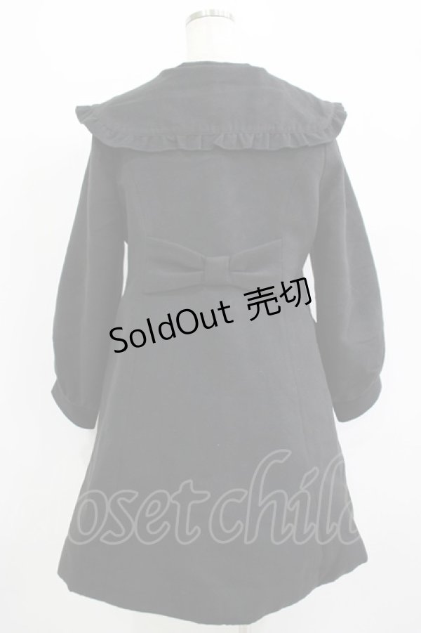 画像3: Amavel / チェックリボンセーラーコート Free ブラック H-25-09-18-023-CA-CO-NS-ZH (3)