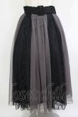 画像1: axes femme / レース×チュールスカート M ブラック/グレー H-25-09-18-024-AX-SK-NS-ZH (1)