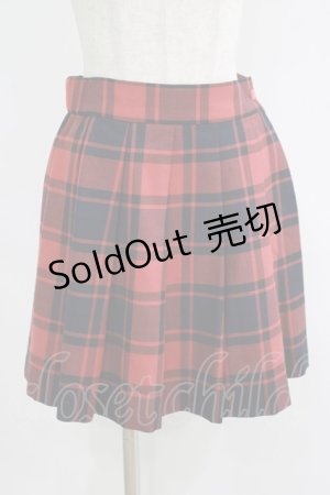 画像: MILK / TOY CHECKスカート  オータムレッド×ネイビー H-25-09-19-029-ML-SK-KB-ZH