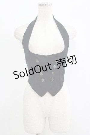 画像: BPN / シフォンホルターベスト  黒 H-25-09-19-033-GO-TO-KB-ZH