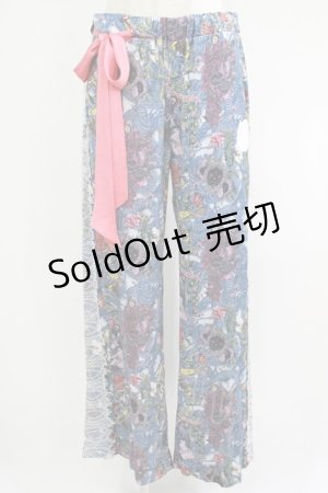 画像: pays des fees  / サイドレースパンツ  ブルー H-25-09-19-035-PU-PA-KB-ZH