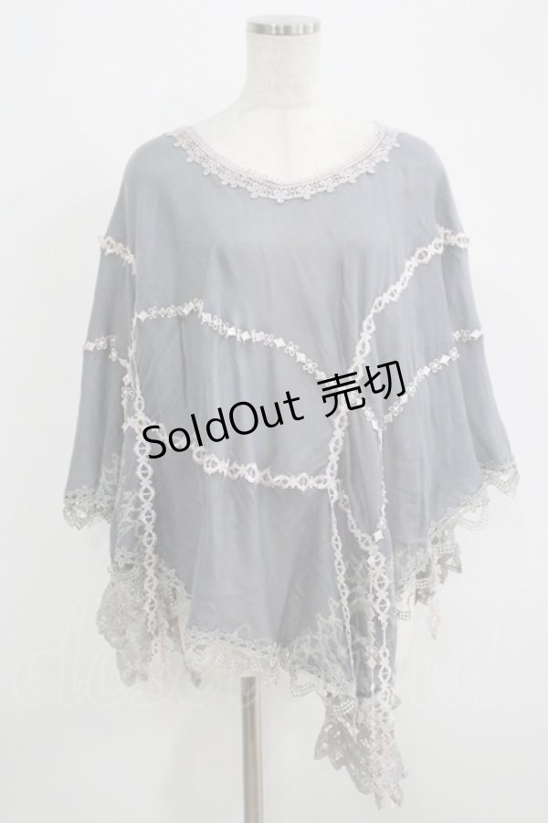 画像1: OZZ ANGELO / ケープポンチョ  グレー H-25-09-19-039-OO-TO-KB-ZT1018E (1)