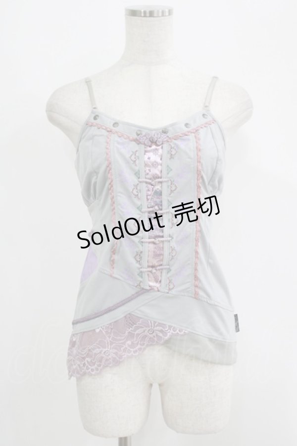 画像4: Ozz oneste / 和チャイナキャミソール＆ボレロ  グレー H-25-09-19-044-OO-TO-KB-ZH (4)