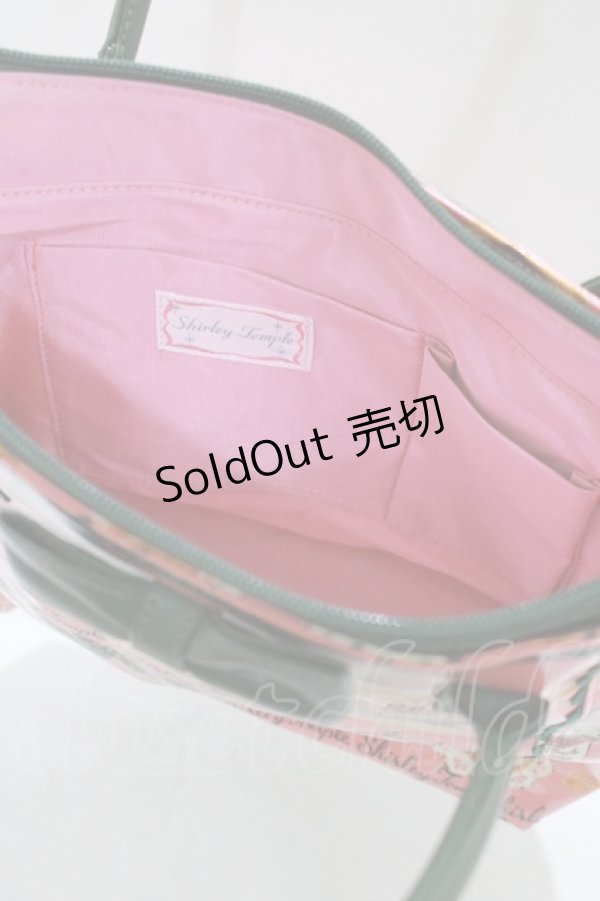画像4: Shirley Temple / ベーカリートート＆ポーチ  ピンク×グリーン H-25-09-19-050-ET-BG-KB-ZH (4)