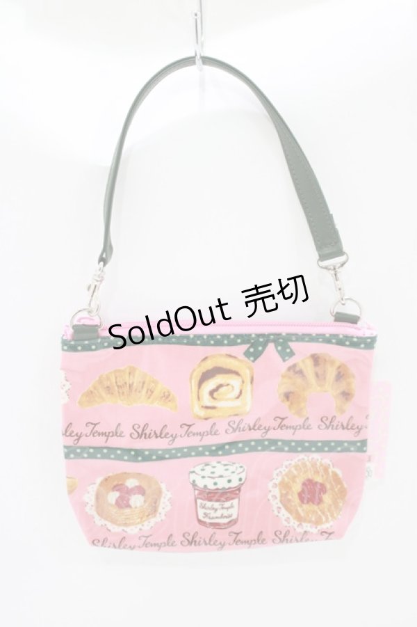 画像5: Shirley Temple / ベーカリートート＆ポーチ  ピンク×グリーン H-25-09-19-050-ET-BG-KB-ZH (5)