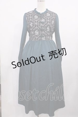 画像: axes femme / チャイナ×オーナメント柄ワンピース Free グリーン H-25-09-19-1003-AX-OP-NS-ZH