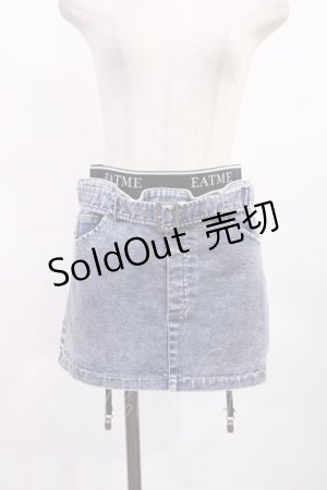 画像: EATME / EATMEロゴデニムスカート S アイスブルー H-25-09-19-1014-LO-SK-NS-ZH