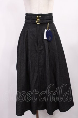 画像: an another angelus / ダブルベルトタックフレアースカート Free BLACK H-25-09-19-1015-CA-SK-NS-ZH