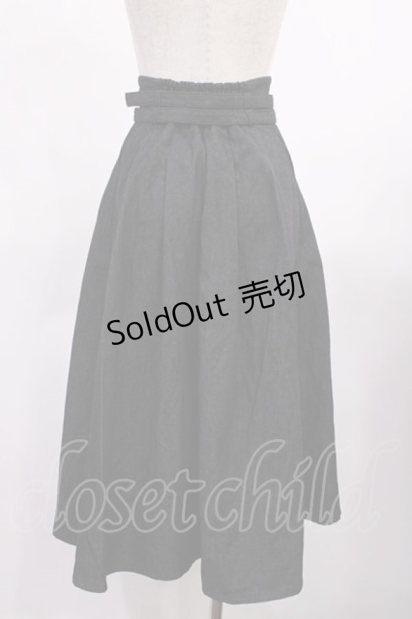 画像2: an another angelus / ダブルベルトタックフレアースカート Free BLACK H-25-09-19-1015-CA-SK-NS-ZH (2)