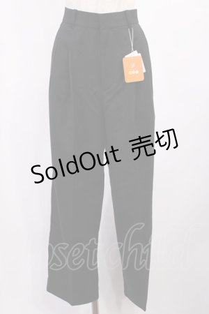 画像: Fi.n.t / センタープレス起毛ストレートパンツ S BLACK H-25-09-19-1017-CA-PA-NS-ZH