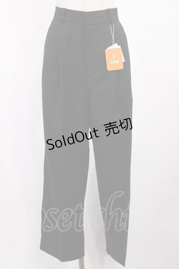 画像1: Fi.n.t / センタープレス起毛ストレートパンツ S BLACK H-25-09-19-1017-CA-PA-NS-ZH (1)