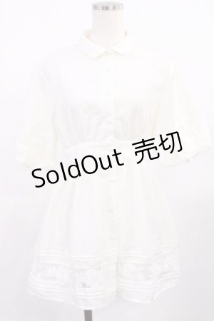 画像: F&A / フィレレース使いチュニックシャツ Free OFF WHITE H-25-09-19-1019-LO-BL-NS-ZH