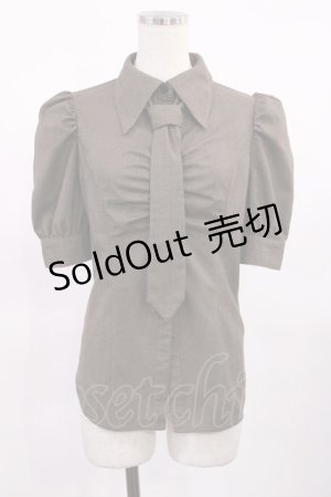 画像: EATME / ネクタイ付シャツ Free ブラウン H-25-09-19-1020-LO-BL-NS-ZH