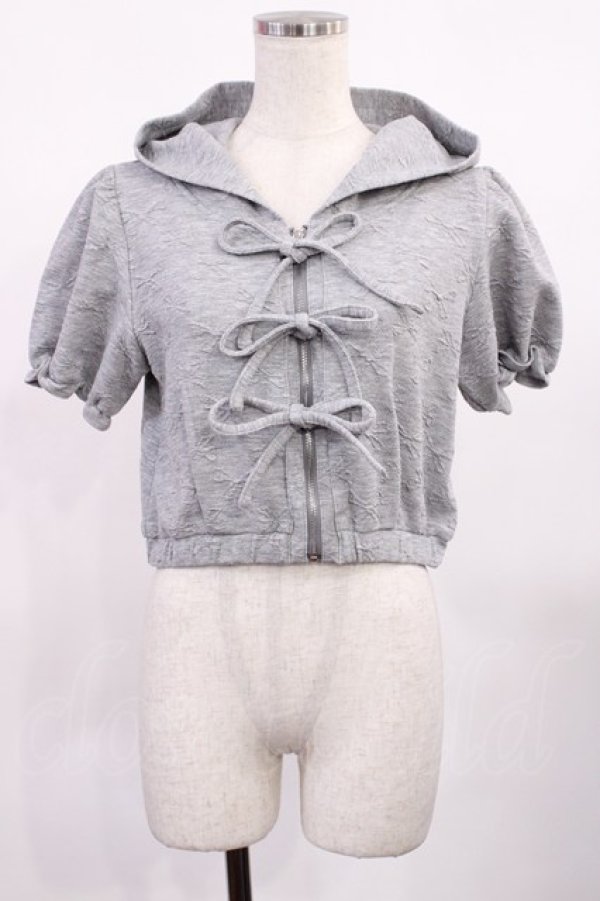 画像1: Bubbles / ジャガードリボンパーカー Free グレー H-25-09-19-1025-CA-TO-NS-ZH (1)