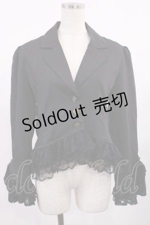 画像: axes femme / レースフリル編上ジャケット Free ブラック H-25-09-19-1029-AX-JA-NS-ZH
