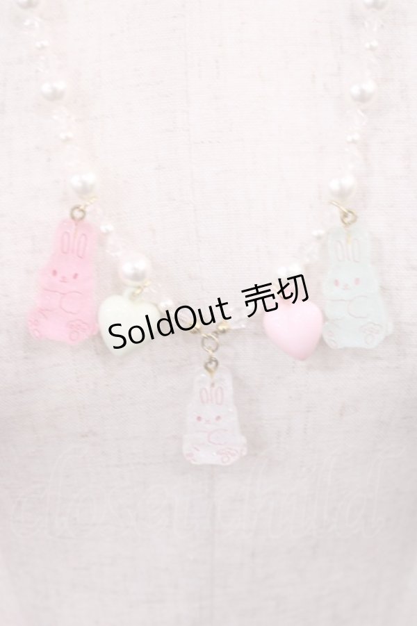 画像1: Angelic Pretty / Gummy Bunnyネックレス  オフ H-25-09-19-1031-AP-AC-NS-ZH (1)