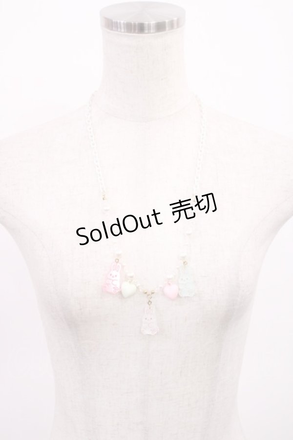 画像2: Angelic Pretty / Gummy Bunnyネックレス  オフ H-25-09-19-1031-AP-AC-NS-ZH (2)