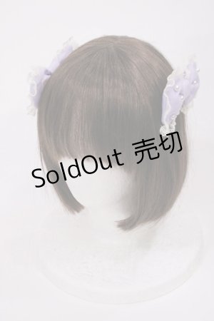 画像: Angelic Pretty / ぷくぷくパールリボンコーム  ラベンダー H-25-09-19-1036-AP-AC-NS-ZH