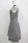 画像2: MILK / ギンガムマーガレットワンピース  ブラック H-25-09-19-015-ML-OP-KB-ZH (2)