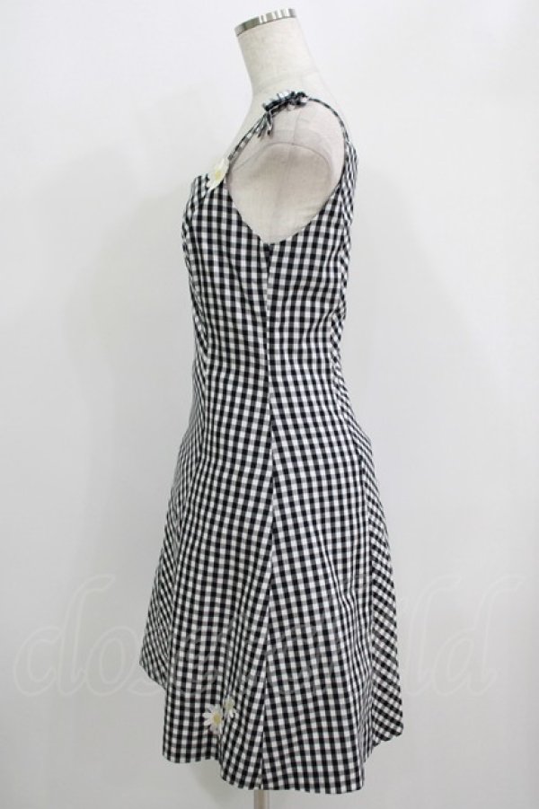 画像2: MILK / ギンガムマーガレットワンピース  ブラック H-25-09-19-015-ML-OP-KB-ZH (2)