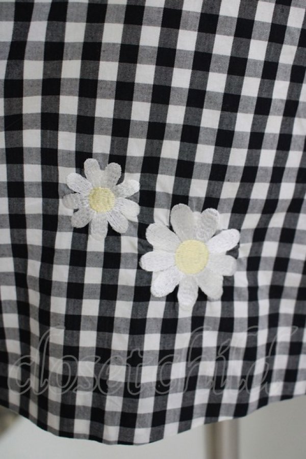 画像4: MILK / ギンガムマーガレットワンピース  ブラック H-25-09-19-015-ML-OP-KB-ZH (4)