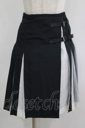 画像: Jean Paul GAULTIER / 配色プリントプリーツラップスカート 36 黒 H-25-09-19-019-GO-SK-KB-ZH