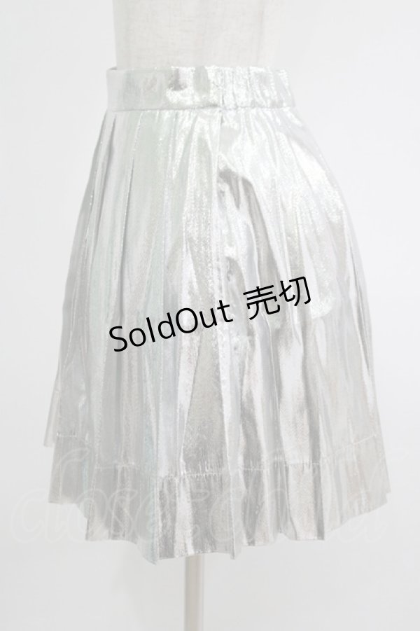 画像2: MILK / スパークルスクールスカート  シルバー H-25-09-19-021-ML-SK-KB-ZH (2)