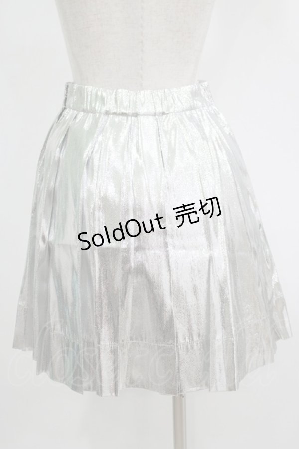 画像3: MILK / スパークルスクールスカート  シルバー H-25-09-19-021-ML-SK-KB-ZH (3)