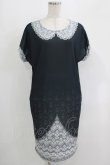 画像1: abilletage / トロンプルイユTシャツワンピース（レースセーラー）  ブラック H-25-09-19-024-GO-OP-KB-ZH (1)
