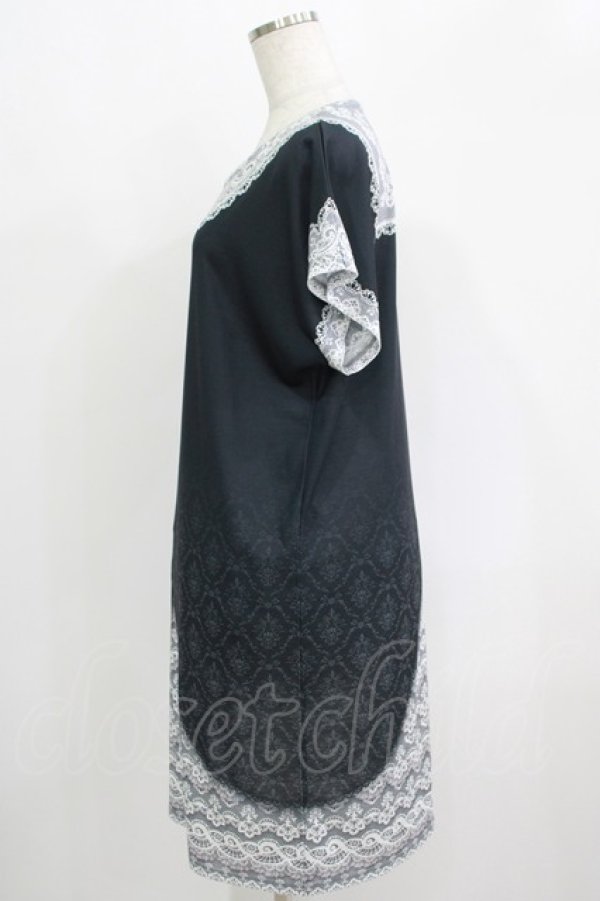 画像2: abilletage / トロンプルイユTシャツワンピース（レースセーラー）  ブラック H-25-09-19-024-GO-OP-KB-ZH (2)