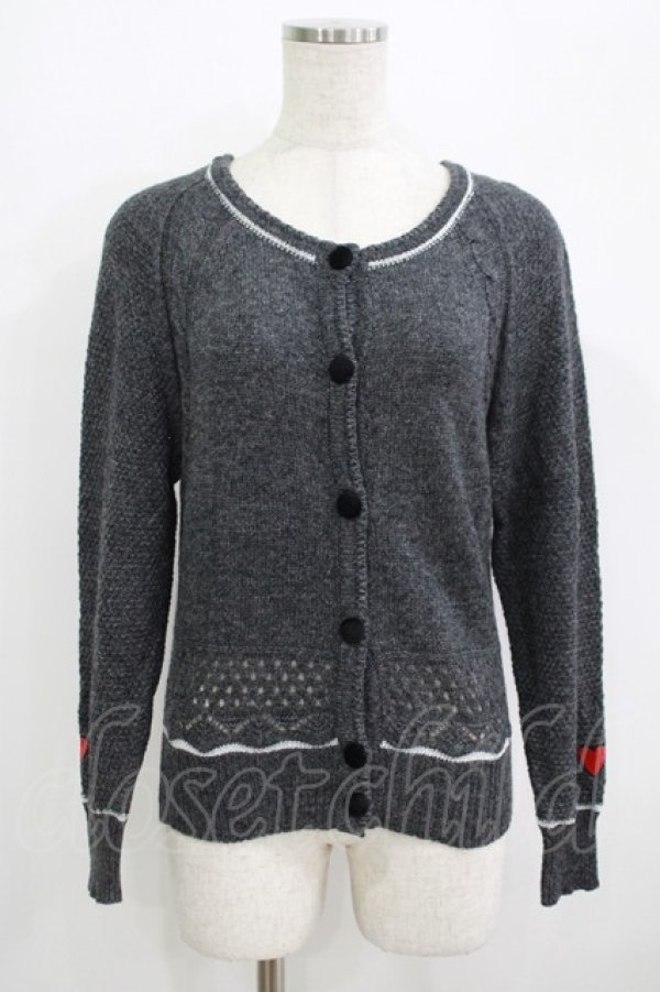 画像1: RNA / ラメラインニットカーディガン  グレー H-25-09-20-030-PU-TO-KB-ZH (1)