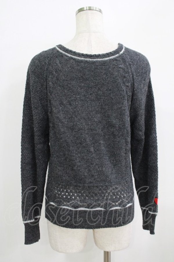 画像3: RNA / ラメラインニットカーディガン  グレー H-25-09-20-030-PU-TO-KB-ZH (3)